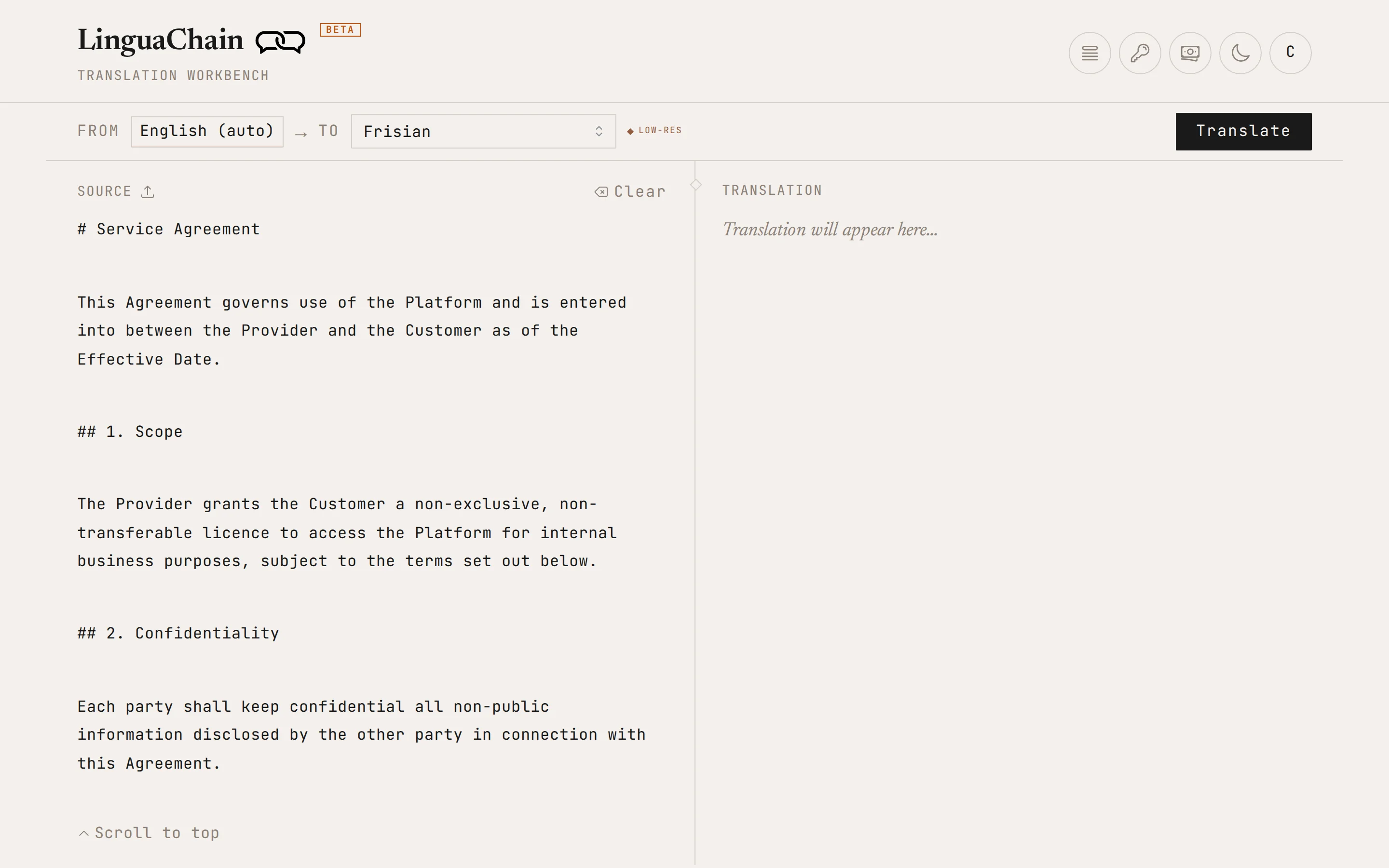 Drop a markdown file. Pick a target.